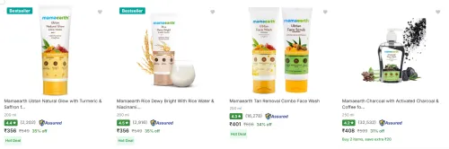 Image of Mamaearth Face wash at minmum 30% Discount