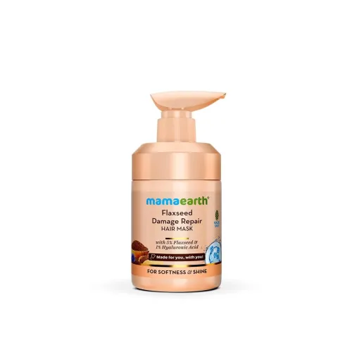 Image of Mamaearth Flaxseed Damage Repair Hair Mask with 5% Flaxseed, 