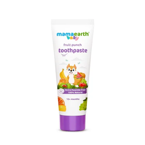 Image of Mamaearth Fruit Punch Toothpaste - 50g | Infused with Sorbitol