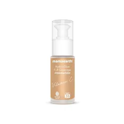 Mamaearth Hydra-Glow Full Coverage Dewy Finish Liquid Foundation With Vitamin C & Turmeric- 30 Ml | Full Coverage | Give