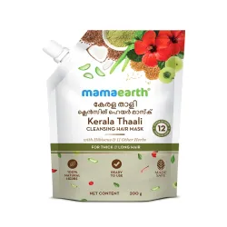 Mamaearth Kerala Thaali Cleansing Pre-Shampoo Hair Mask with Hibiscus, Shikakai, Amla, Flaxseed for Thick & Long Hair 200g | Ready To Use Thali | Gently Cleanses | Adds Shine | 100% Natural....