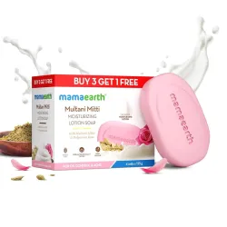 Mamaearth Multani Mitti Moisturizing Lotion Soap (125 gm x 4) 