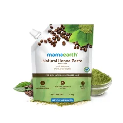 Mamaearth Natural Henna Paste | With Henna & Dark Roasted Coffee | For Rich Naturally Colored Hair | Ready To Apply | Imparts a Rich & Dark Colour | 200 g