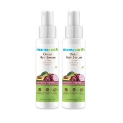 Mamaearth Onion Hair Serum For Silky & Smooth Hair, Tames Frizzy Hair, with Onion & Biotin for Strong, Tangle Free & Fri