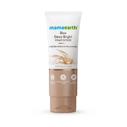 Mamaearth Rice Dewy Bright Foam Scrub Rice Water Niacinamide 100g