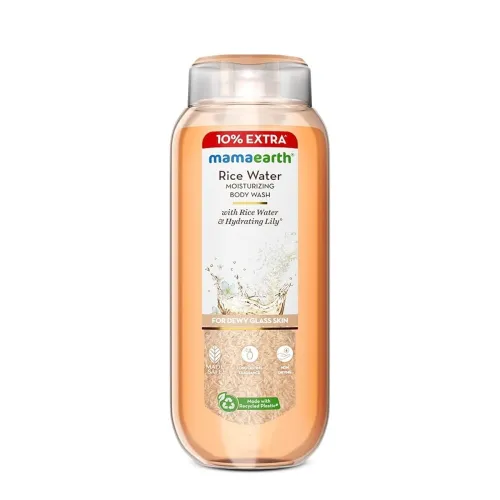 Image of Mamaearth Rice Water Moisturizing Body Wash with Rice Water & Hydrating Lily Scent for Dewy Glass Skin - 275 ml | Intens
