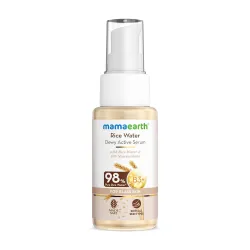Mamaearth Rice Water Dewy Active Serum with 10% Niacinamide, Rice Water & Hyaluronic Acid - 50 ml | For Glass Skin | Gives Dewy Finish | Brightens Skin | Suits All Skin Types