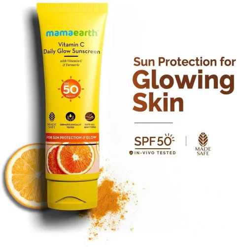 Image of MamaEarth Sunscreen Vitamin C Daily Glow Sunscreen (125 g)