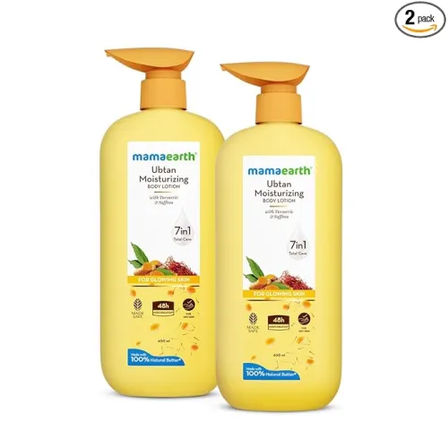 Image of Mamaearth Ubtan Moisturizing Body Lotion Pack Of 2