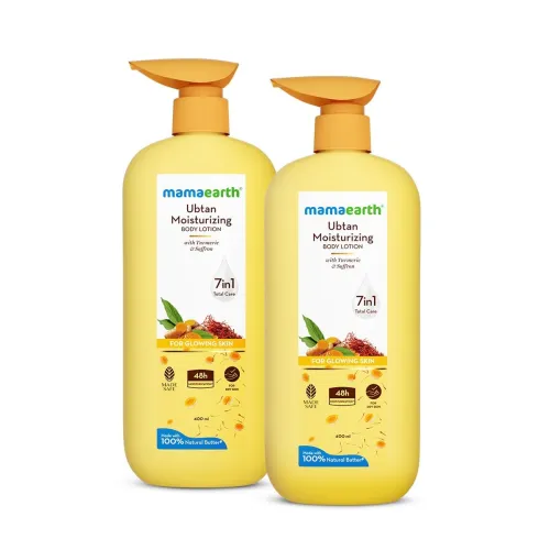 Image of Mamaearth Ubtan Moisturizing Body Lotion400Ml (Pack Of 2)