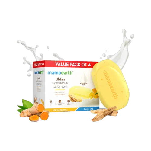Image of Mamaearth Ubtan Moisturizing Lotion Soap (8 x 125 g)