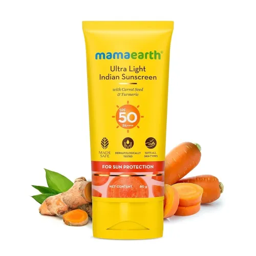 Image of Mamaearth Ultra Light SPF 50 PA ++++ Sunscreen 80 g