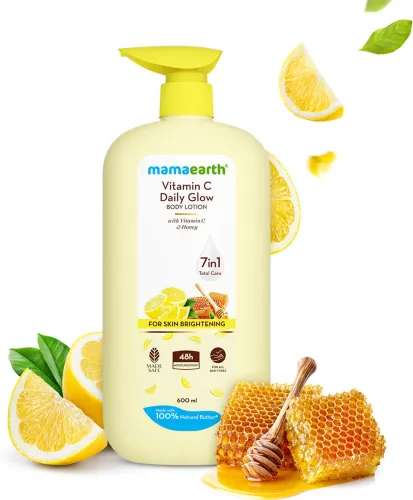 Image of Mamaearth Vitamin C Daily Glow Body Lotion with Vitamin C & Honey for Skin