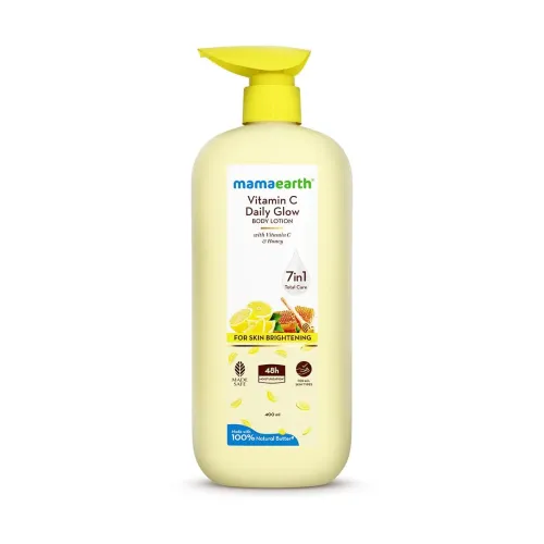 Image of Mamaearth Vitamin C Daily Glow Body Lotion For Skin Brightening with Vitamin C & Honey 400ml|Nourishes Dry Skin|48 H Moi