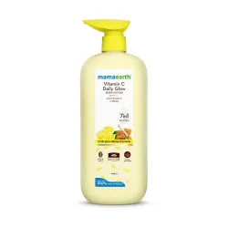 Mamaearth Vitamin C Daily Glow Body Lotion For Skin Brightening with Vitamin C & Honey 400ml|Nourishes Dry Skin|48 H Moisturization| 100% Natural Butter | Non-Greasy Smooth Skin | For All Sk...