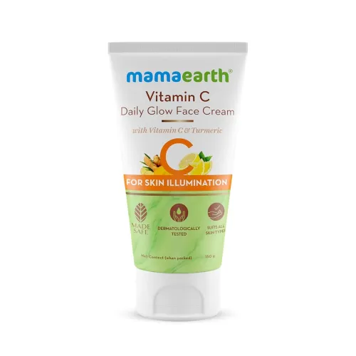 Image of Mamaearth Vitamin C Daily Glow Face Cream With Vitamin C & Turmeric for Skin Illumination - 150 g