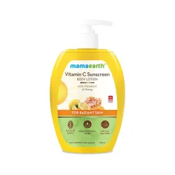 Mamaearth Vitamin C Sunscreen Body Lotion For All Skin Type SPF 30 With Vitamin C & Honey For Radiant Skin -300 Ml