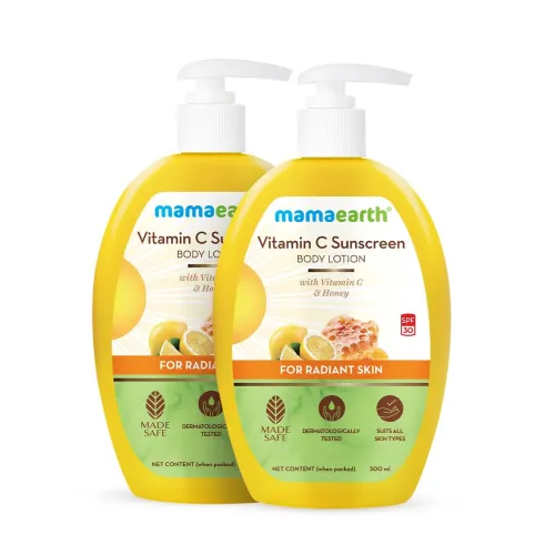 Image of Mamaearth Vitamin C Sunscreen Body Lotion (300ml * Po2)