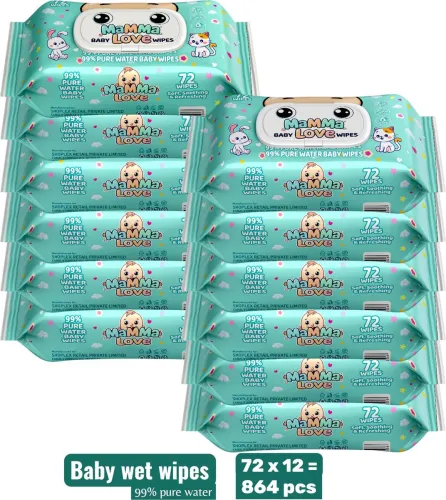 Image of Mamma Love 99% Water Baby Wipes – 864 Wipes