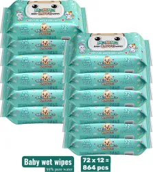 Mamma Love 99% Water Baby Wipes – 864 Wipes