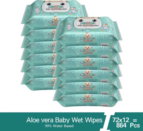 Image of Mamma Love Baby Wet Wipes  (864 Wipes) Pack of 12
