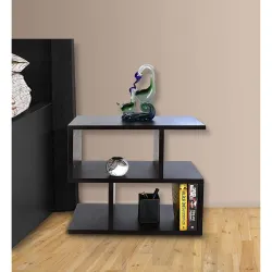 MAMTA DECORATION Engineering Wood Bed Side End Side Table for Bedroom Hall Sofa Side Tables (Dark Wenge), Standard (MD-BDST-DW)