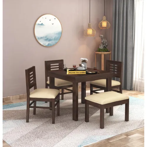 Image of MAMTA DECORATION Sheesham Wood 4 Seater Dining Table 