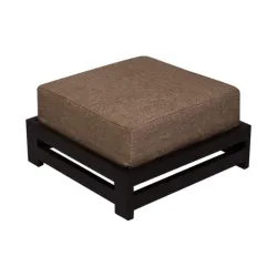 MAMTA DECORATION Solid Sheesham Wood Cushioned Foot Stool for Kitchen Home (Walnut Finish), Standard (MD-Stool-WF)