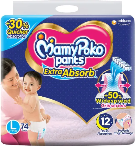 Image of MamyPoko Extra Absorb - L  (74 Pieces)