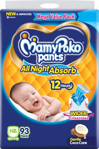 Image of MamyPoko Pants All Night Absorb New Born (93 Pieces)