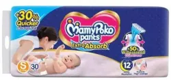 MamyPoko Pants Extra Absorb Diaper Pants – Small (30 pcs)