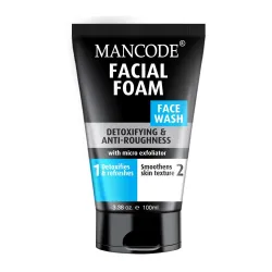 MAN CODE Detoxifying Face Wash for Men - Clear Skin, Oil Control, Acne Defense, Dark Spot Reduction, Pollution Protectio