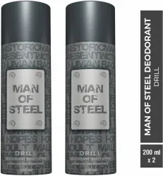 Man of Steel Combo Deodorant Spray 400 ml Pack of 2