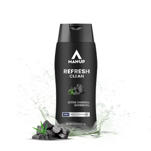 Image of Man-Up Refresh Clean Active Charcoal Shower Gel 200ml