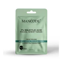 Mancode 1% Salicylic Acid Facial Sheet Mask 25ml