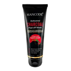MAN CODE Charcoal Peel Off Mask For Men, Detoxifies Skin, Deep Cleansing, Prevents Pore Clogging, Removes Blackheads - 1