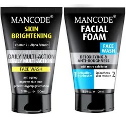 Mancode Face Wash for Men - Clear Skin, Oil Control, Acne Defense, Dark Spot Reduction, Pollution Protection | Detox + H