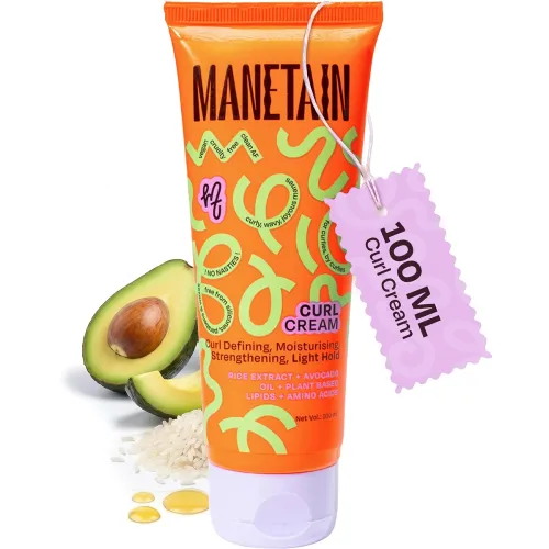 Image of MANETAIN Curl Cream 100ml for Curly & Wavy Hair | Frizz Control