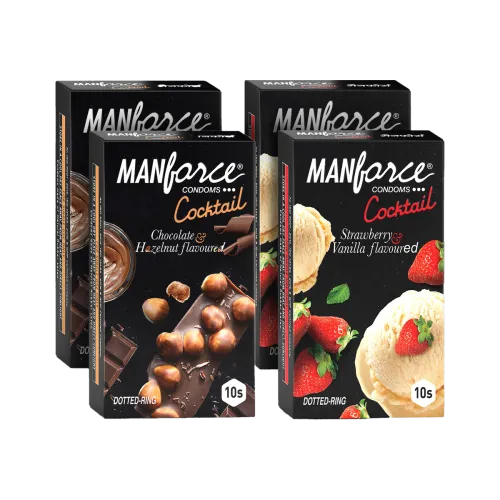 Image of MANFORCE Cocktail Combo Pack Condom (Set of 4, 40 Sheets)
