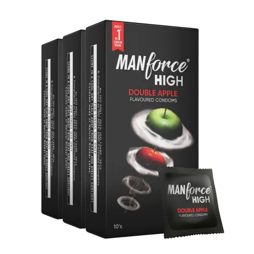 Image of Manforce Double Apple Flavoured Condoms (10 Count x Pack of 3)