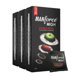 Manforce Double Apple Flavoured Condoms (10 Count x Pack of 3)