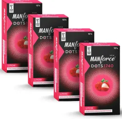 MANFORCE Extra Dotteds, Litchi Flavoured (set of4*40) 