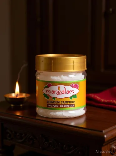 Image of MANGALAM Bhimseni Camphor 50 gm Jar - Pack of 1 (50 g)