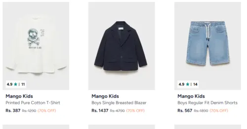 Image of Mango Kids Mango at minimum 60% Discount