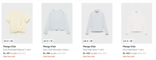 Image of Mango Kids Tshirts upto 65% discount 