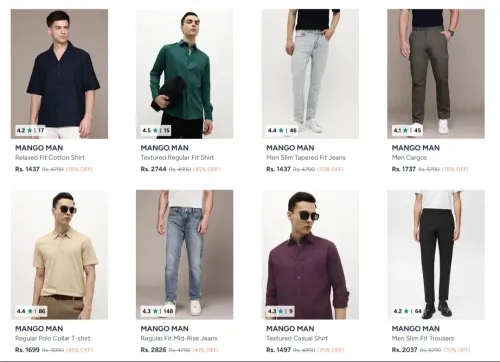 Image of Mango Man Men's Clothing up to 70% Discount
