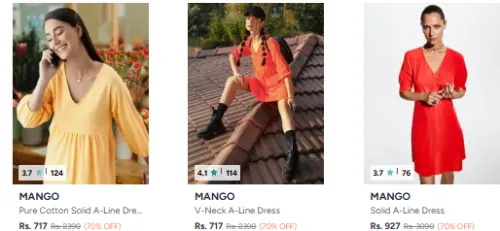 Image of MANGO Yellow Pure Cotton Women's Upto 70% Discount