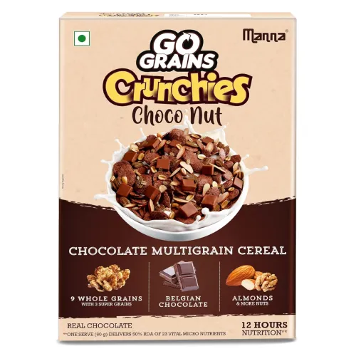 Image of Manna Breakfast Cereal with Real Belgian Chocolate and Nuts, No Maida, No Refined Sugar 450g