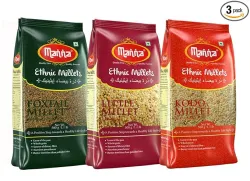 Manna Millets 1.5kg Whole Grains Combo Pack of 3