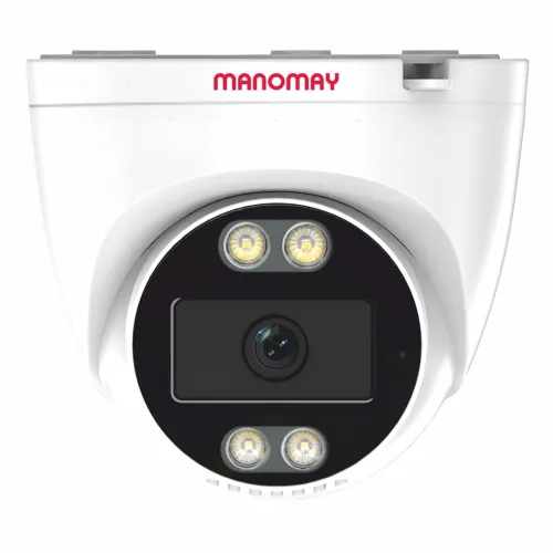 Image of MANOMAY 3MP 4G Dome Security Camera BIS-ER Certified CCTV All Time Color Night Vision Two Way Audio Human Detection 4G S